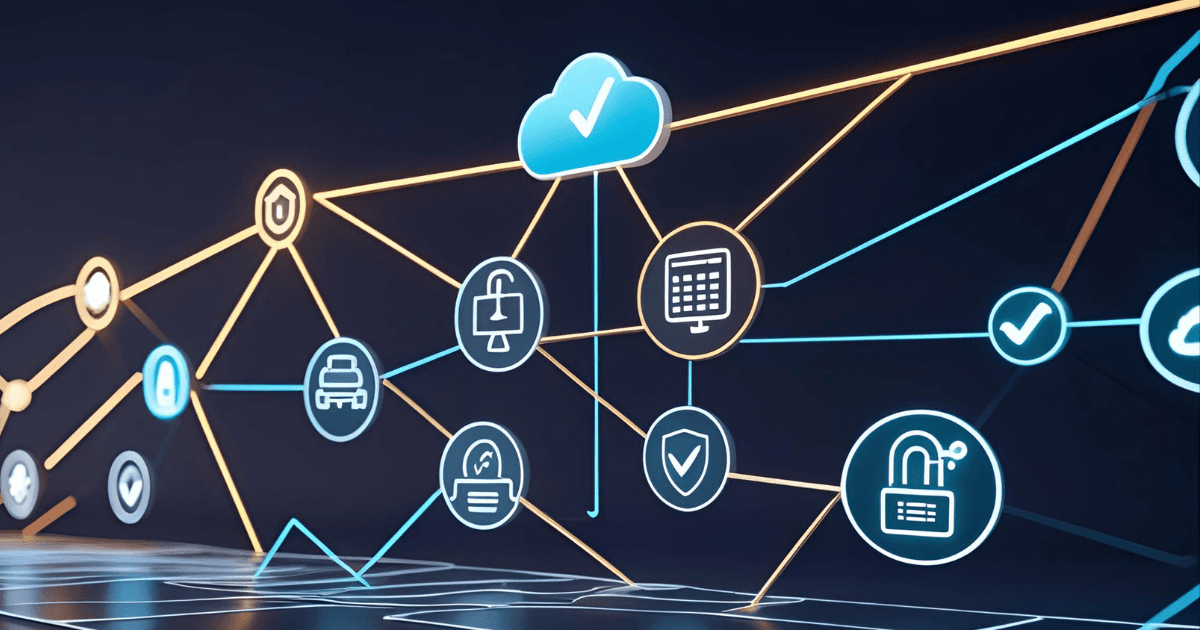 Modern IT network concept of sleek, unified automation dashboard connecting on-prem and cloud devices