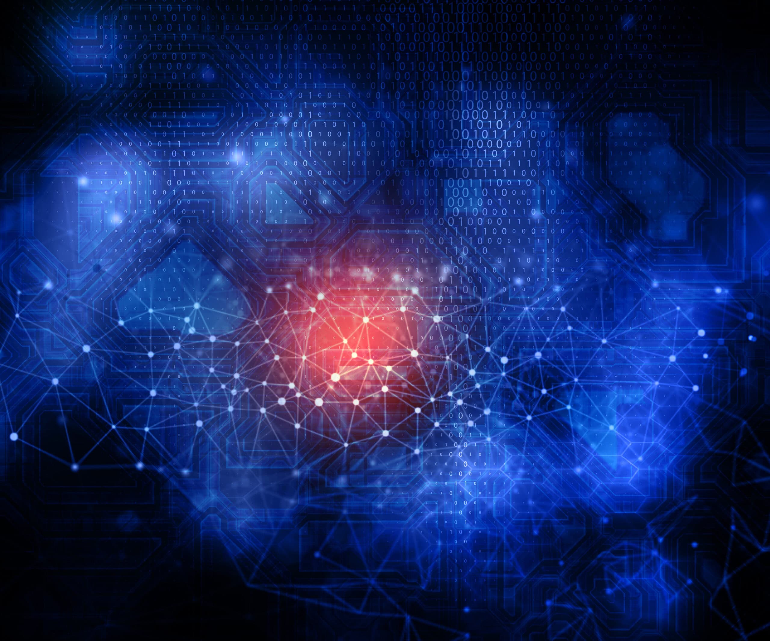 3D modern technology background with connecting lines and dots