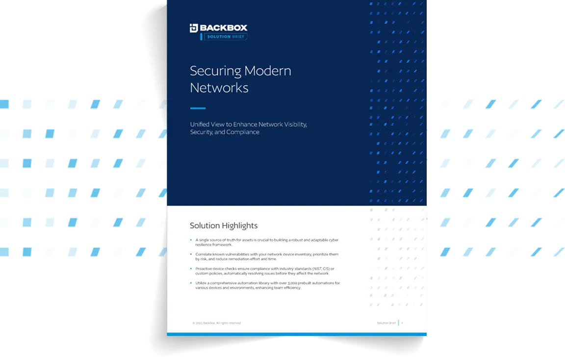 Cover page for Securing Modern Networks: The Power of Unified Visibility Solution Brief