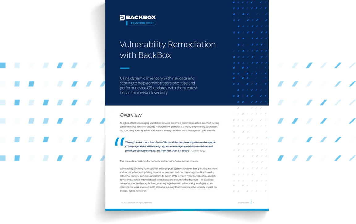 Cover page for the Closed-Loop Vulnerability Remediation with Backbox solution brief