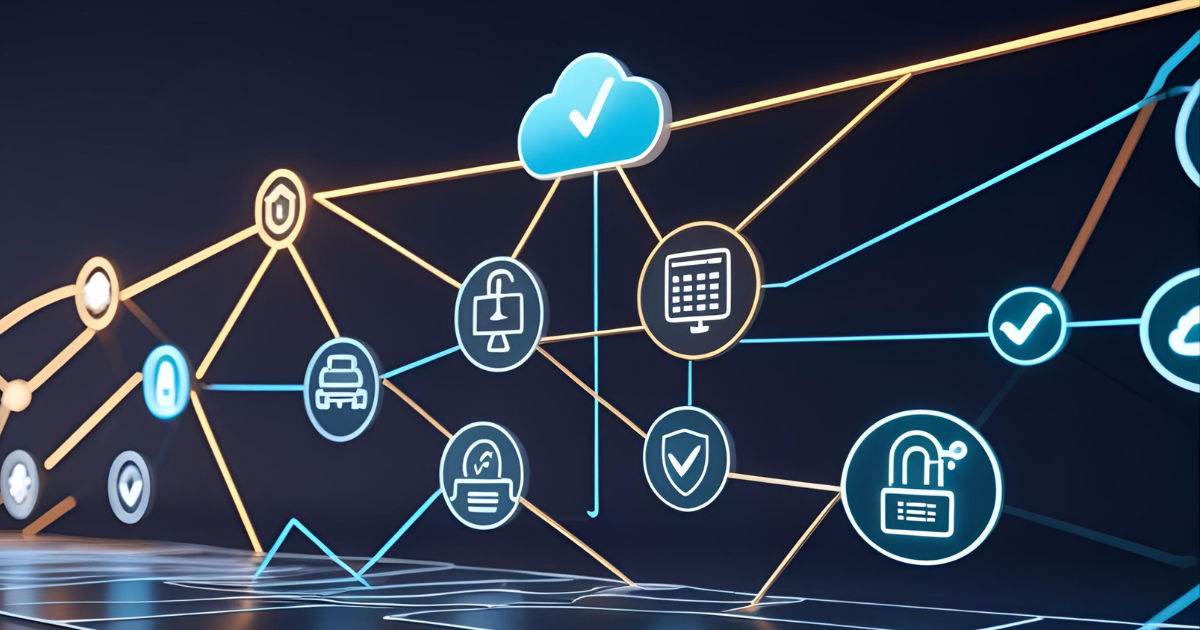 Modern IT network concept of sleek, unified automation dashboard connecting on-prem and cloud devices