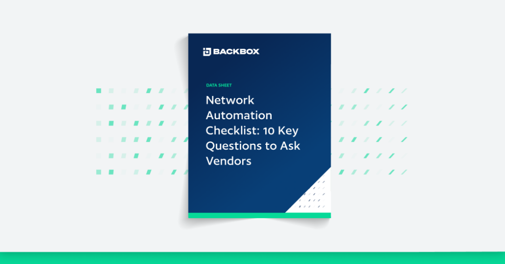 Network Automation Checklist data sheet cover