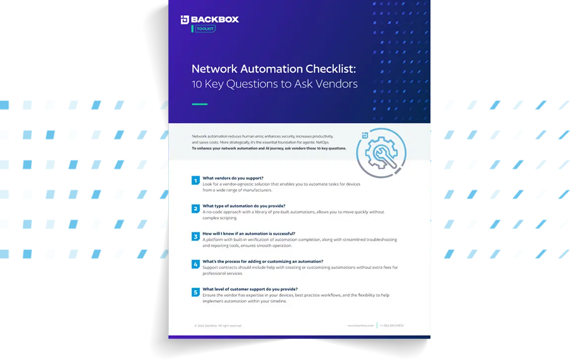 Network automation reduces errors, enhances security, boosts productivity, and cuts costs, serving as the foundation for agentic NetOps. To improve your automation and AI journey, consider these 10 key questions for vendors.