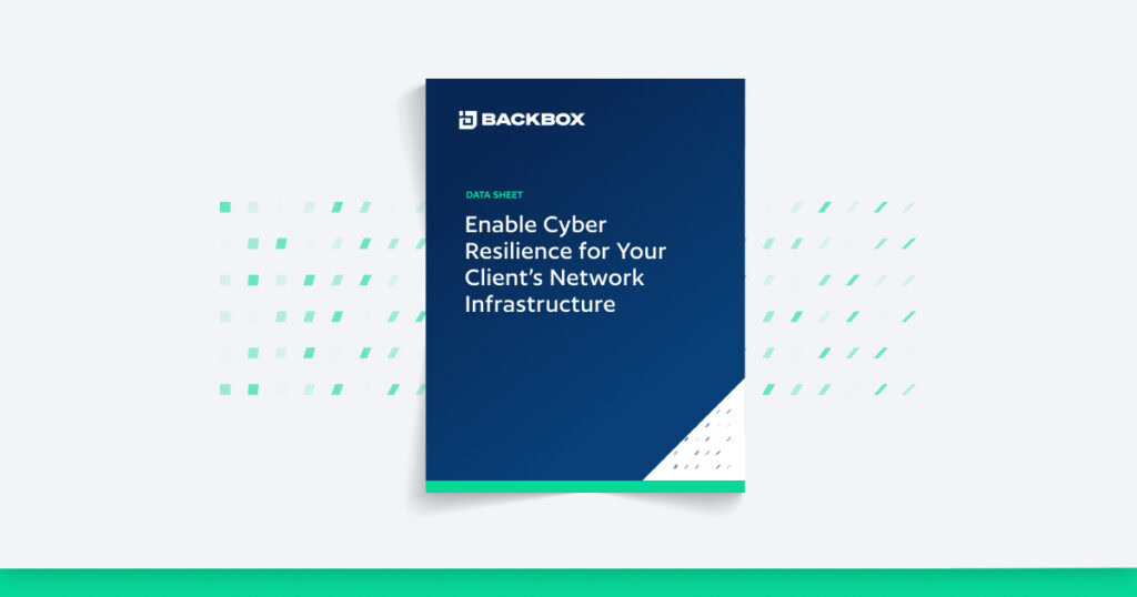 Data Sheet cover - Cyber resilience for your client's infrastructure