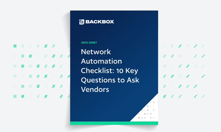 Data sheet cover image of network automation checklist
